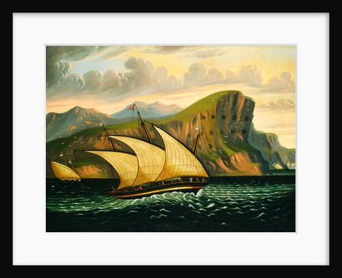 Felucca off Gibraltar by Thomas Chambers
