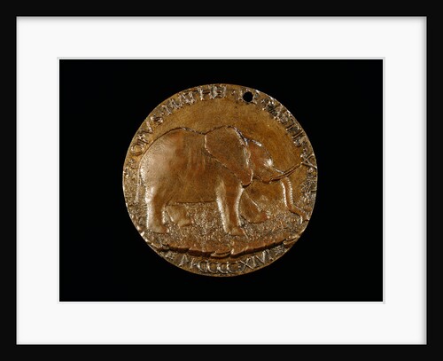 The Malatesta Elephant in a Meadow reverse, 1446 by Matteo de' Pasti