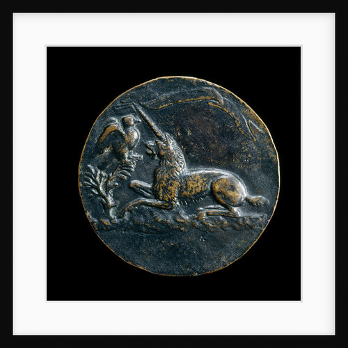 Unicorn Before a Tree reverse by Niccolò Fiorentino