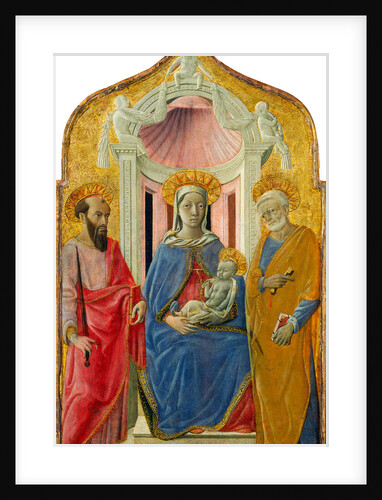 Madonna and Child Enthroned with Saint Peter and Saint Paul by Domenico di Bartolo