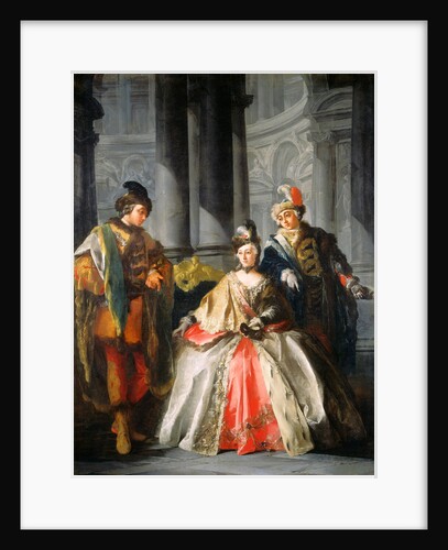 Three Figures Dressed for a Masquerade, c. 1740s by Louis-Joseph Le Lorrain