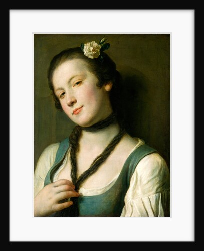 A Girl with a Flower in Her Hair by Pietro Rotari