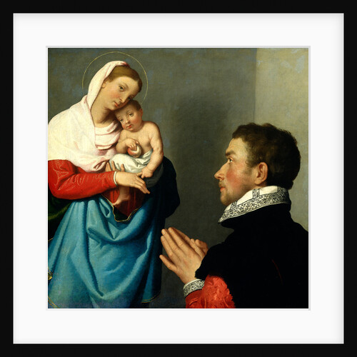 A Gentleman in Adoration before the Madonna by Giovanni Battista Moroni