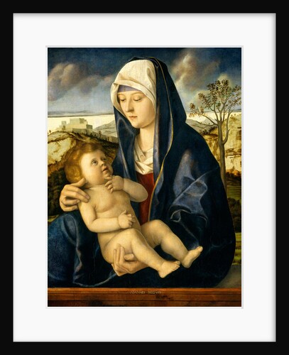 Madonna and Child in a Landscape by Workshop of Giovanni Bellini