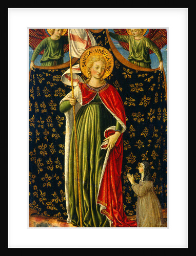 Saint Ursula with Two Angels and Donor by Benozzo Gozzoli