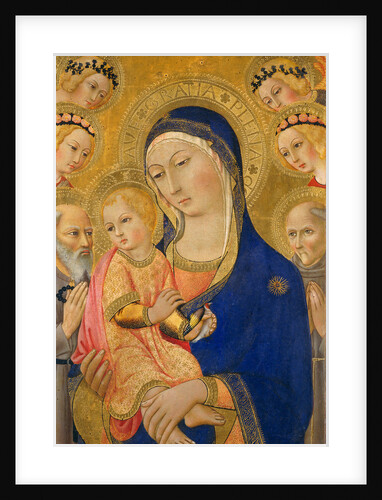 Madonna and Child with Saint Jerome, Saint Bernardino, and Angels by Sano di Pietro