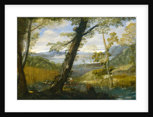 River Landscape by Annibale Carracci