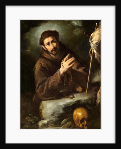 Italian, Saint Francis in Prayer by Bernardo Strozzi