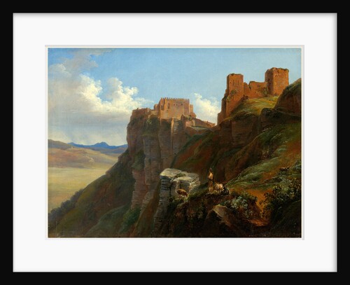 View of the Castello di San Giuliano, near Trapani, Sicily by Louise-Joséphine Sarazin de Belmont