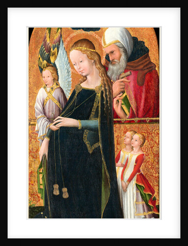 The Expectant Madonna with Saint Joseph, tempera on European walnut by Anonymous