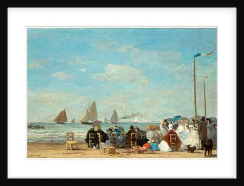 Beach Scene at Trouville, 1863 by Eugène Boudin