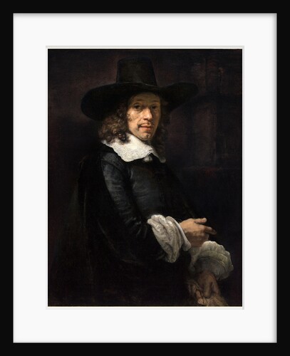 Dutch, Portrait of a Gentleman with a Tall Hat and Gloves by Rembrandt van Rijn