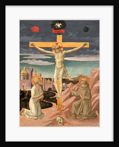 Italian, The Crucifixion with Saint Jerome and Saint Francis by Pesellino