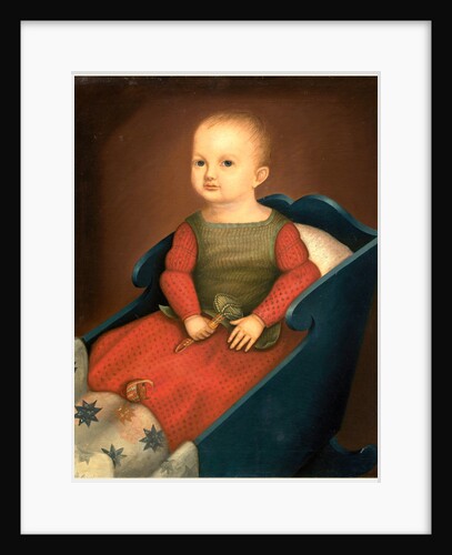 Baby in Blue Cradle, c. 1840 by Anonymous
