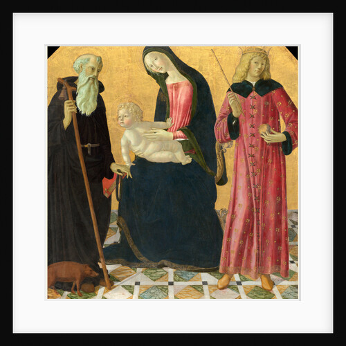 Italian, Madonna and Child with Saint Anthony Abbot and Saint Sigismund by Neroccio de' Landi