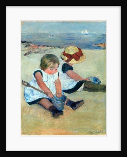 American, Children Playing on the Beach, 1884 by Mary Cassatt