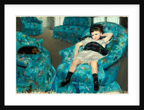 American, Little Girl in a Blue Armchair, 1878 by Mary Cassatt
