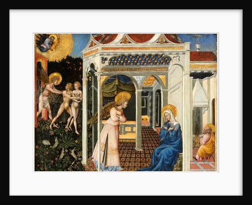 Italian, The Annunciation and Expulsion from Paradise, c. 1435 by Giovanni di Paolo