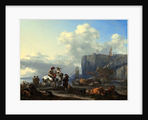 Dutch, View of an Italian Port, early 1660s by Nicolaes Pietersz Berchem