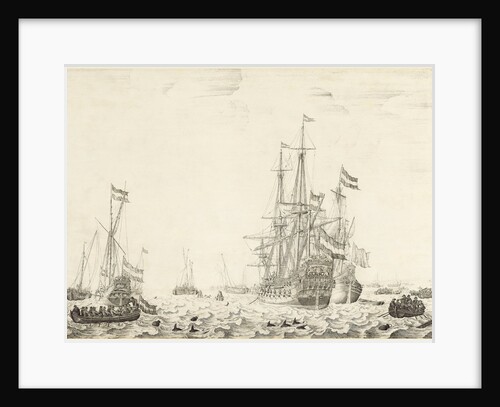 Dutch, Dutch Ships near the Coast, early 1650s by Willem van de Velde the Elder