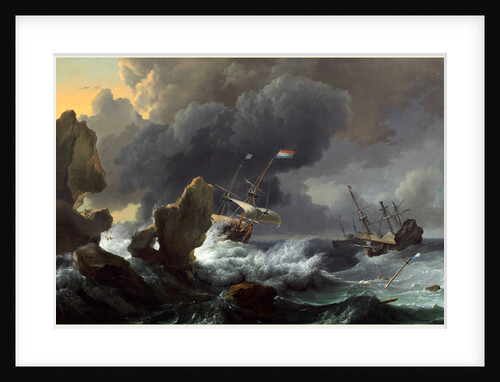 Dutch, Ships in Distress off a Rocky Coast, 1667 by Ludolf Backhuysen