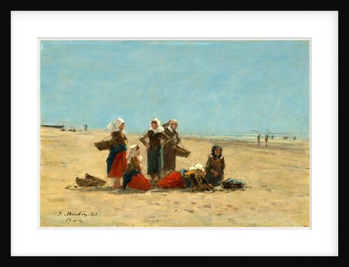 Women on the Beach at Berck, 1881 by Eugène Boudin