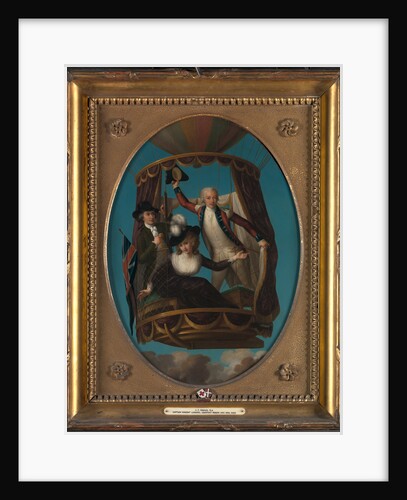 Captain Vincenzo Lunardi with his Assistant George Biggin, and Mrs. Letitia Anne Sage, in a Balloon by John Francis Rigaud