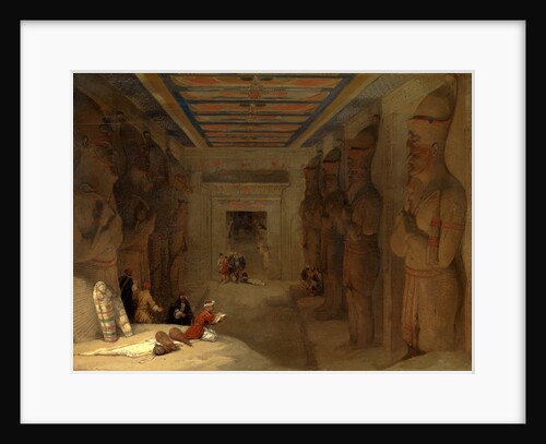 The Hypostyle Hall of the Great Temple at Abu Simbel, Egypt by David Roberts