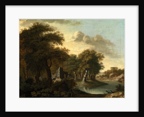 A View Near Arundel, Sussex, with Ruins by Water by George Smith