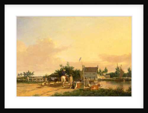 Buckenham Ferry, on the River Yare, Norfolk by Joseph Stannard