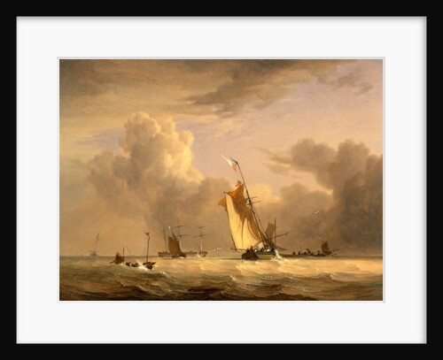 Fishing Smack and Other Vessels in a Strong Breeze Shipping in a Choppy Sea; Storm Approaching by Joseph Stannard