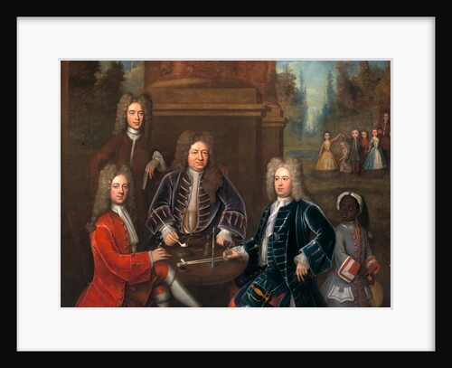 Elihu Yale, the 2nd Duke of Devonshire, Lord James Cavendish, Mr. Tunstal, and a Page by Anonymous