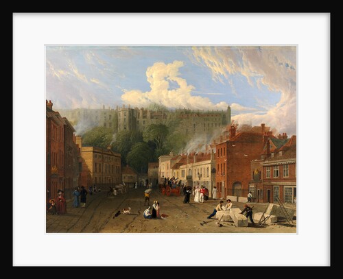 A View of Thames Street, Windsor, Windsor Eton London Carriage by Swann Inn George Vincent