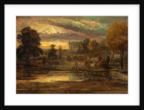 Cattle at a Pool at Sunrise by James Ward