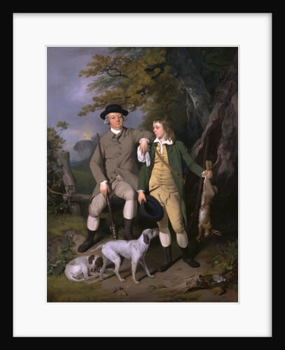 Portrait of a Sportsman with His Son A Sportsman with his Son and Dogs by Francis Wheatley