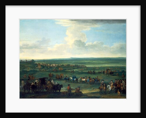 George I at Newmarket, 4 or 5 October, 1717 Race Meeting on New Market by John Wootton