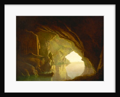 A Grotto in the Gulf of Salerno, Sunset A Grotto in the Gulf of Salernum Possibly by Joseph Wright of Derby
