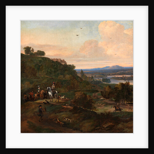 Heron Hawking below Stirling Castle Hawking Scene by Jan Wyck