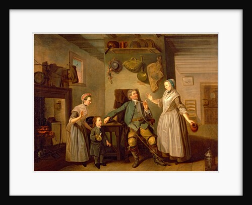 David Garrick and Mary Bradshaw in David Garrick's 'The Farmer's Return' by Johan Joseph Zoffany