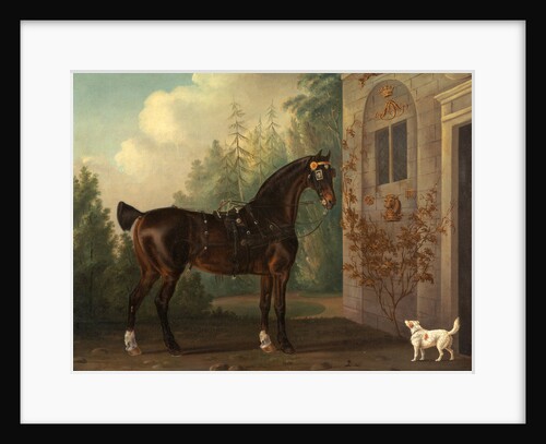 Lord Abergavenny's Dark Bay Carriage Horse with a Terrier by Thomas Gooch