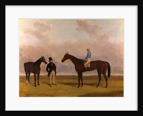 Crucifix' with John Day Up Crucifix, Winner of the oaks 1840, with John Barham Day Up by Harry Hall