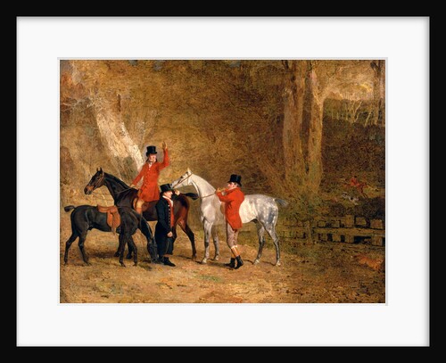 Foxhunting Scene Fox Hunting: Two Gentlemen with a Groom The Englington Brothers by Benjamin Marshall