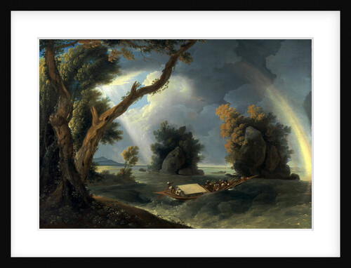 Storm on the Ganges, with Mrs. Hastings near the Col-gon Rocks, India by William Hodges