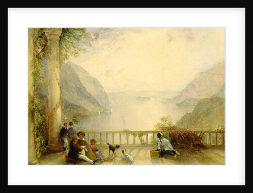 Figures on a Balcony, probably at Westpoint by Thomas Creswick