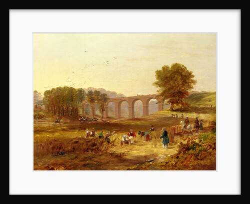 Corby Viaduct, the Newcastle and Carlisle Railway by John Wilson Carmichael