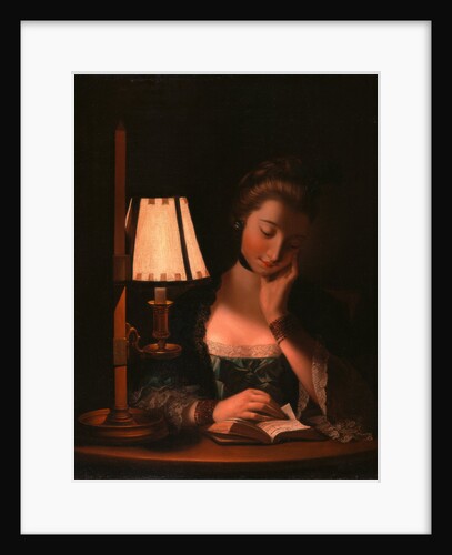 Woman Reading by a Paper-Bell Shade by Henry Robert Morland