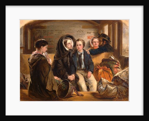 Second Class - The Parting. 'Thus part we rich in sorrow, parting poor.' Third Class - The Parting, Railway journey, travel by train, by Abraham Solomon