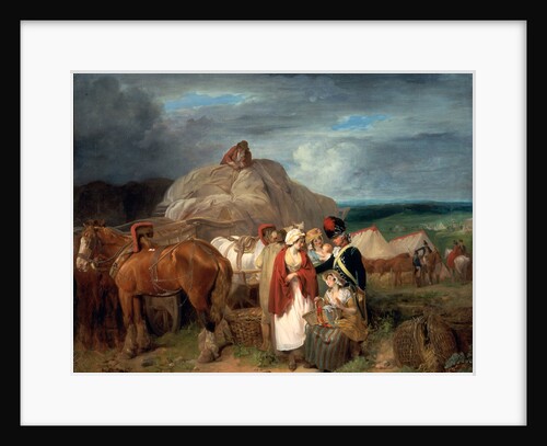 Soldier with Country Women Selling Ribbons, near a Military Camp by Francis Wheatley