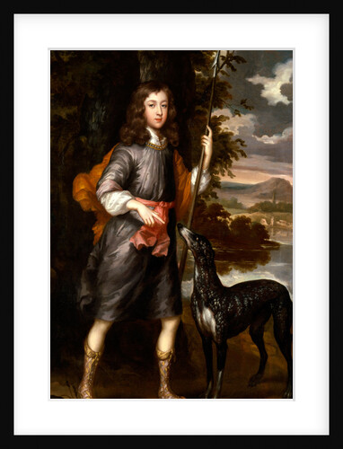 Portrait of a Boy A Boy with a Spear and a Hound by Willem Wissing