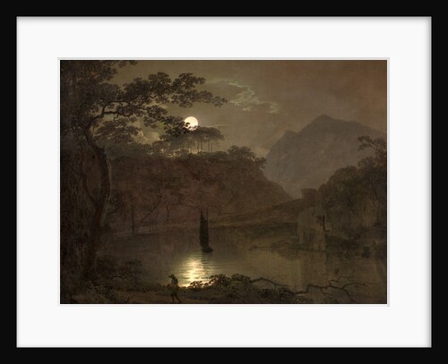 A Lake by Moonlight by Joseph Wright of Derby